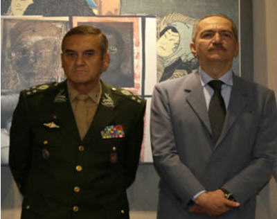 General Eduardo Villas Bôas, e o Ministro da Defesa, Aldo Rebelo 