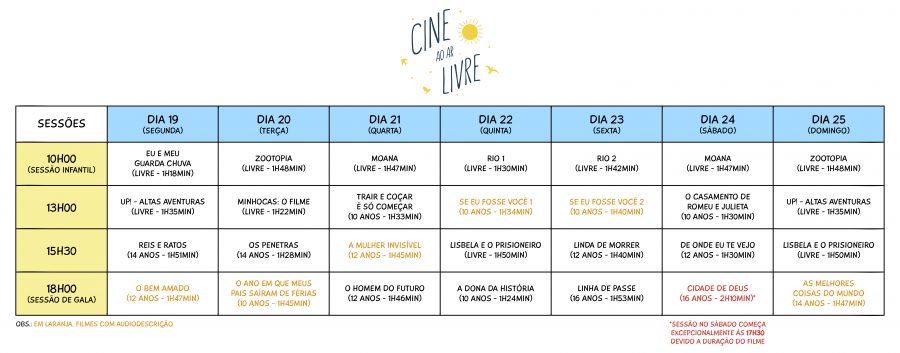Primeiro Cine ao Ar Livre começa nesta segunda-feira, dia 19 de fevereiro 1