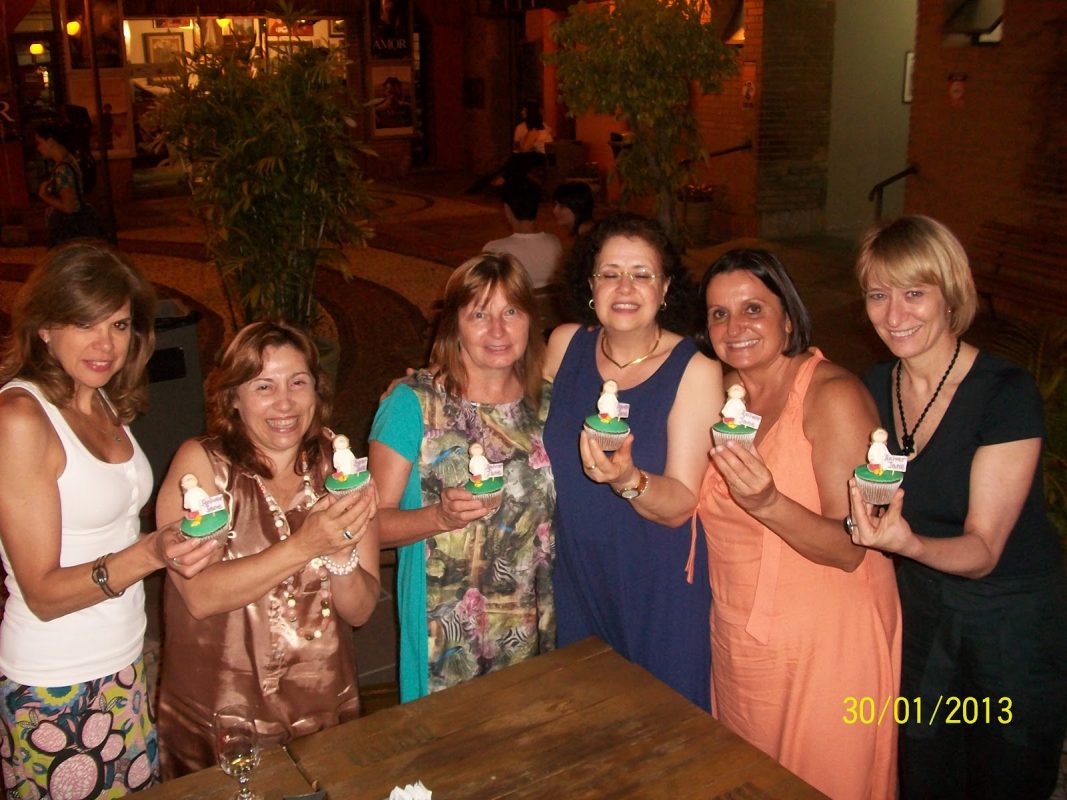 Da esquerda - Mara, Maristela, Jaci, aniversariante JANE, Maria e Lourdes