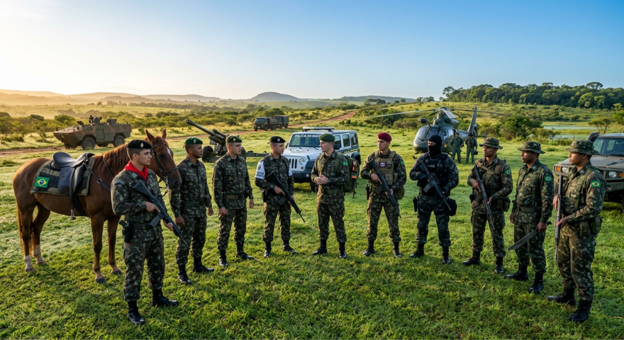 Você conhece o Exército Brasileiro? 1 O Exército Brasileiro é muito mais do que uma instituição de defesa; é um dos pilares mais sólidos sobre os quais se ergue a soberania da nação. Com presença...